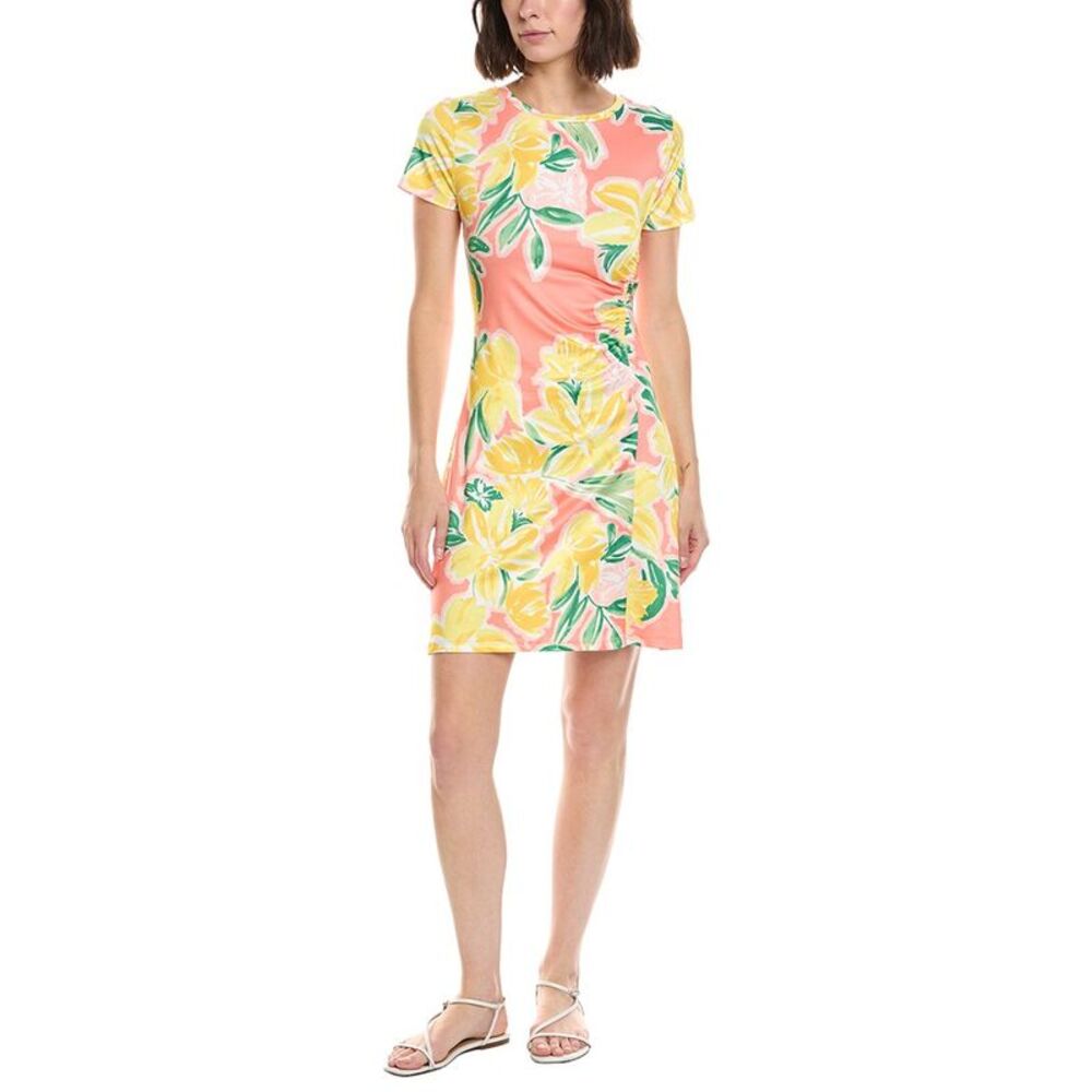 Stella Parker Womens Kerri Printed Shirtdress, White